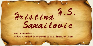 Hristina Samailović vizit kartica